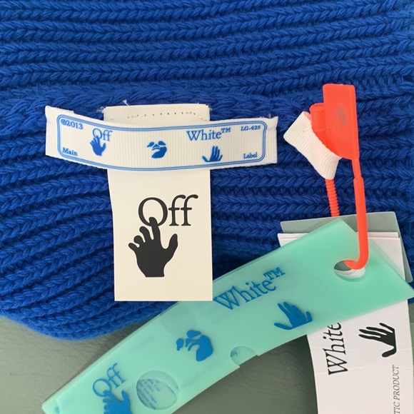 Off-White Logo Rib Wool Beanie - Picture 8 of 9